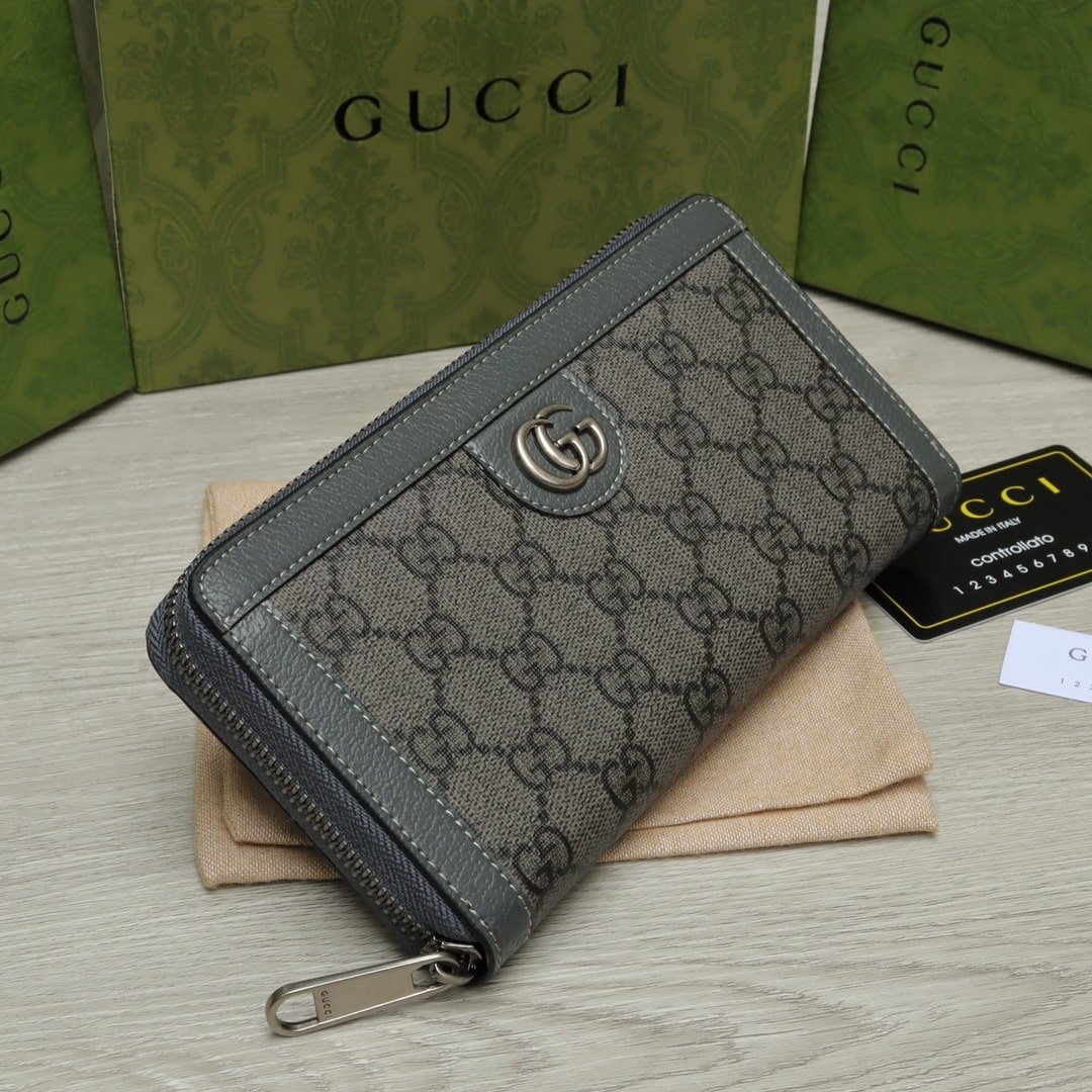 Gvc*1 Ophidia Gg Card Case Holder Gray 19Cm ‎734943 Uulbn 1244