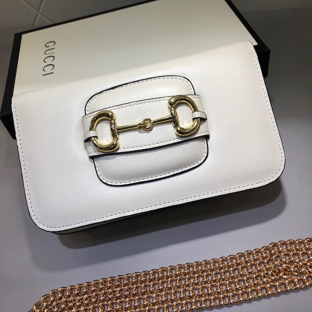 Gvc*1 Horsebit 1955 Wallet With Chain White 20Cm 621892 0Yk0G 9022