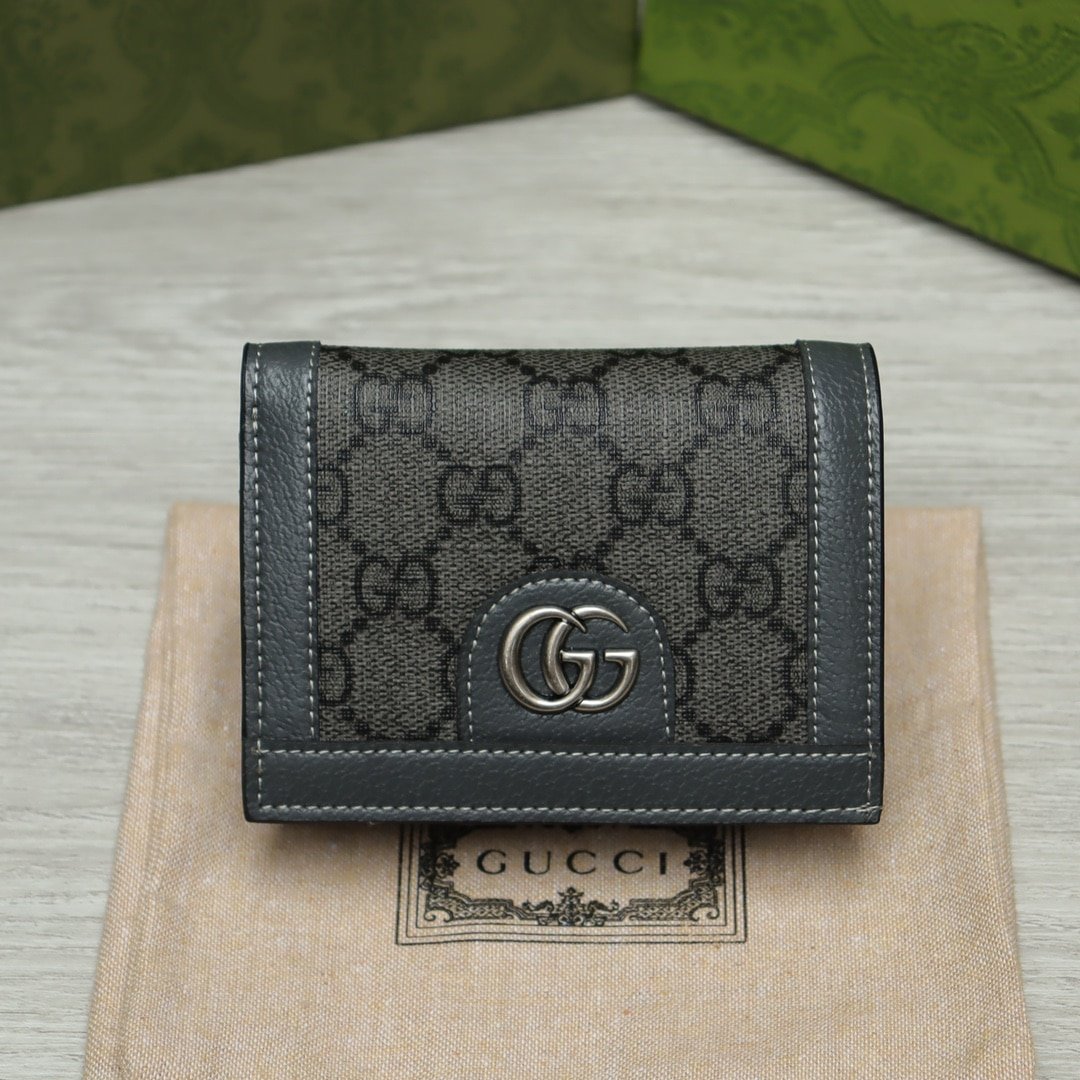 Gvc*1 Ophidia Gg Card Case Holder Gray 11Cm