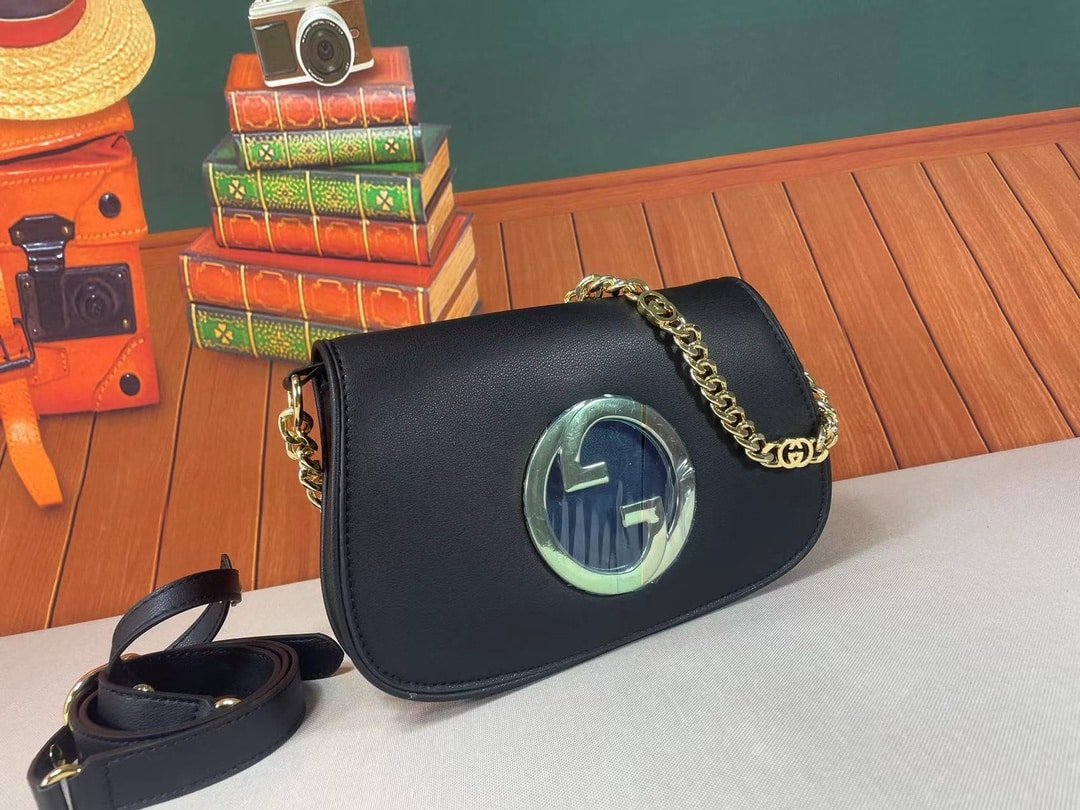 Gvc*1 Blondie Shoulder Bag Black Leather 28Cm 699268 Uxx0G 1000