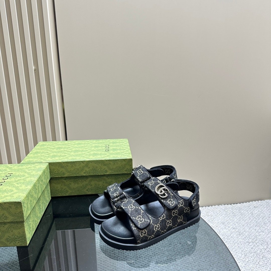 Gvc*1 Double G Sandal Denim 771575 Facvp 8446