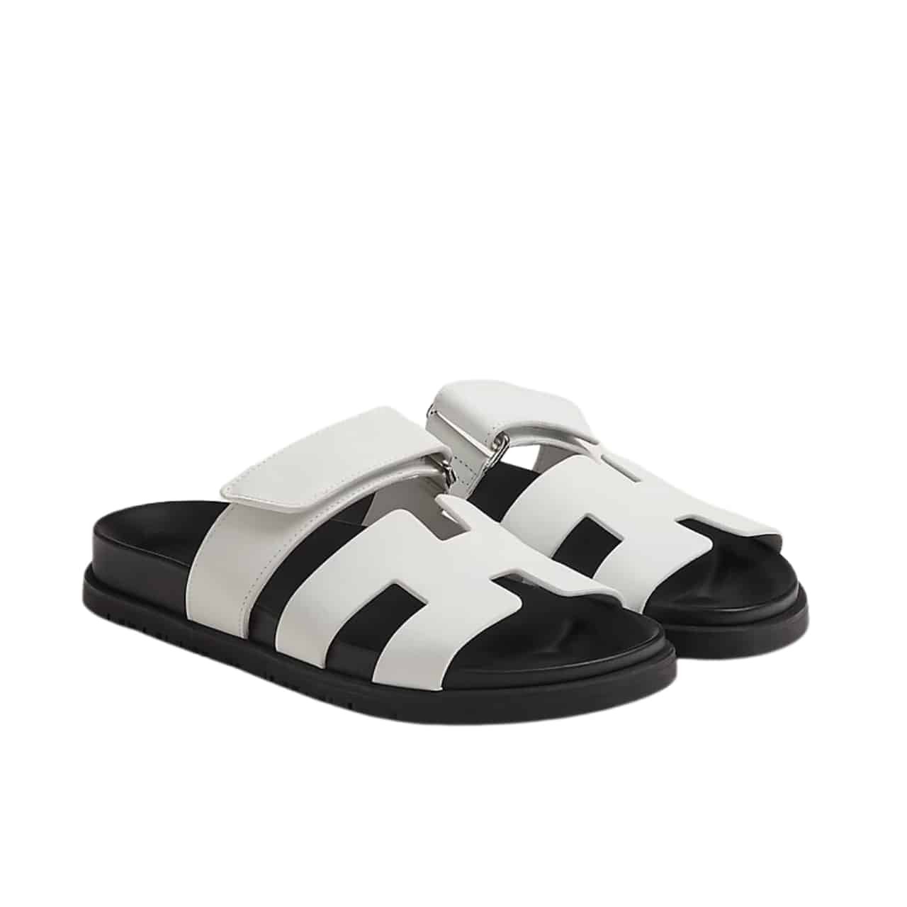 H**me5 Chypre Sandal Blanc Calfskin White H222100Z 90345