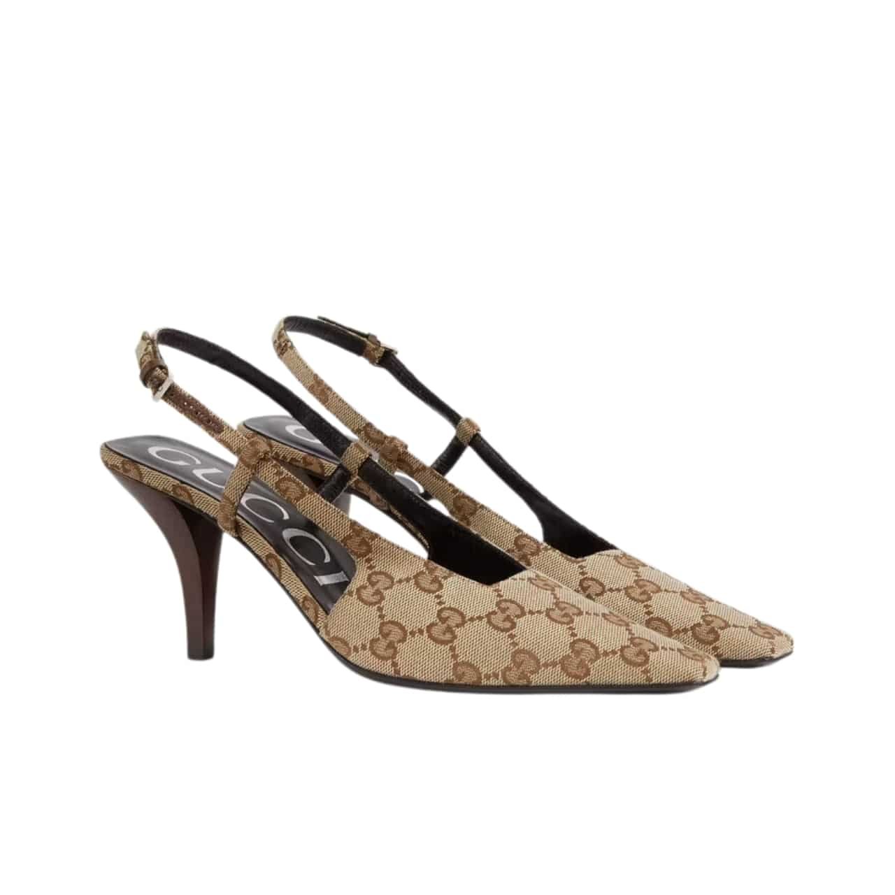 Gvc*1 Women’S Gg Slingback Pump Beige ‎675420 Ky980 9763