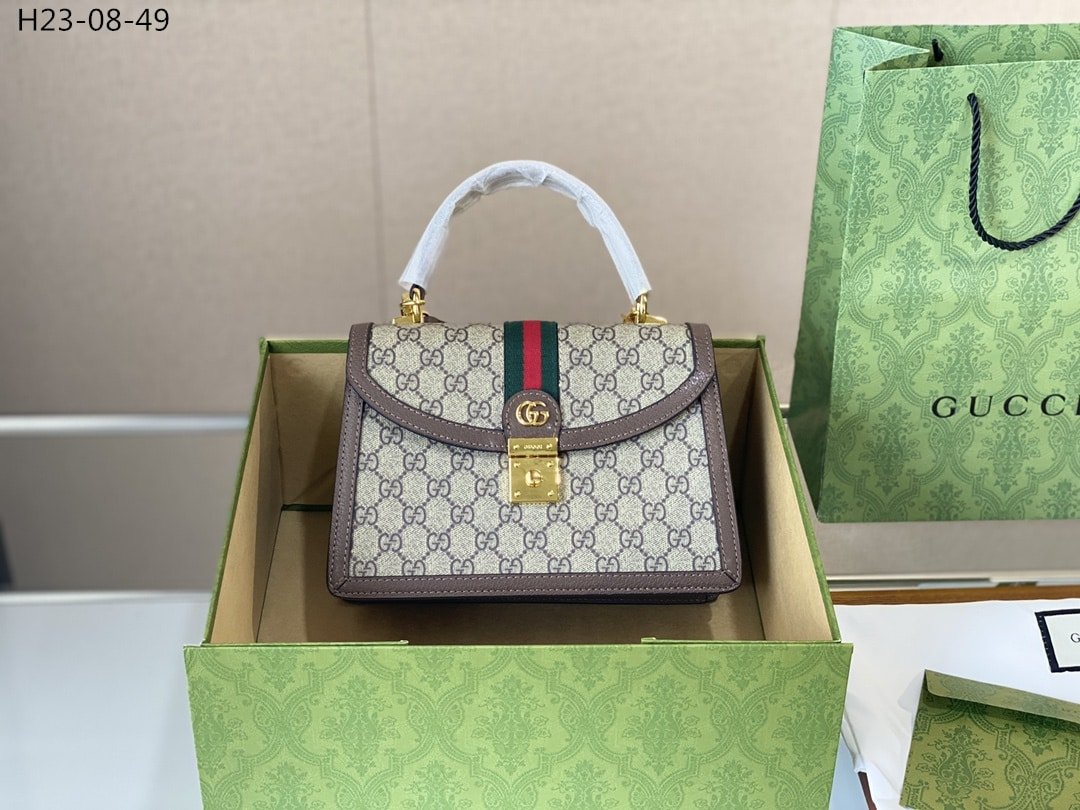 Gvc*1 Ophidia Small Jumbo Gg Bag Gray 25Cm ‎651055 96Iwx 8745