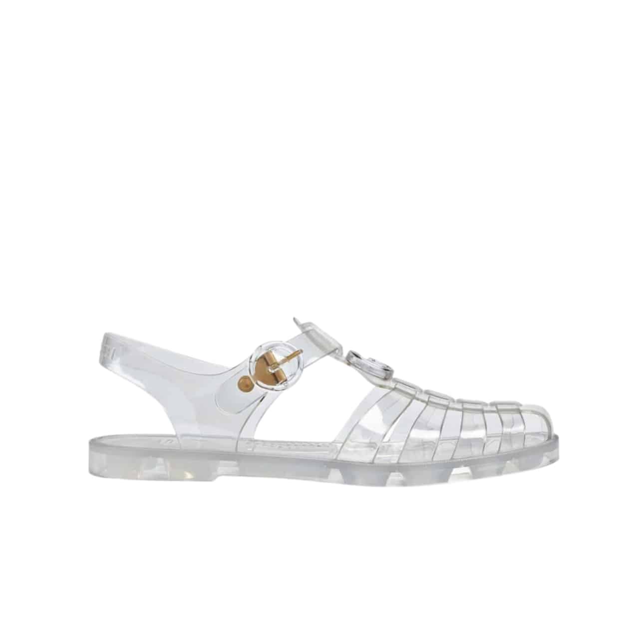 Gvc*1 Sandal With Double G Silver 674133 Jfm00 8300