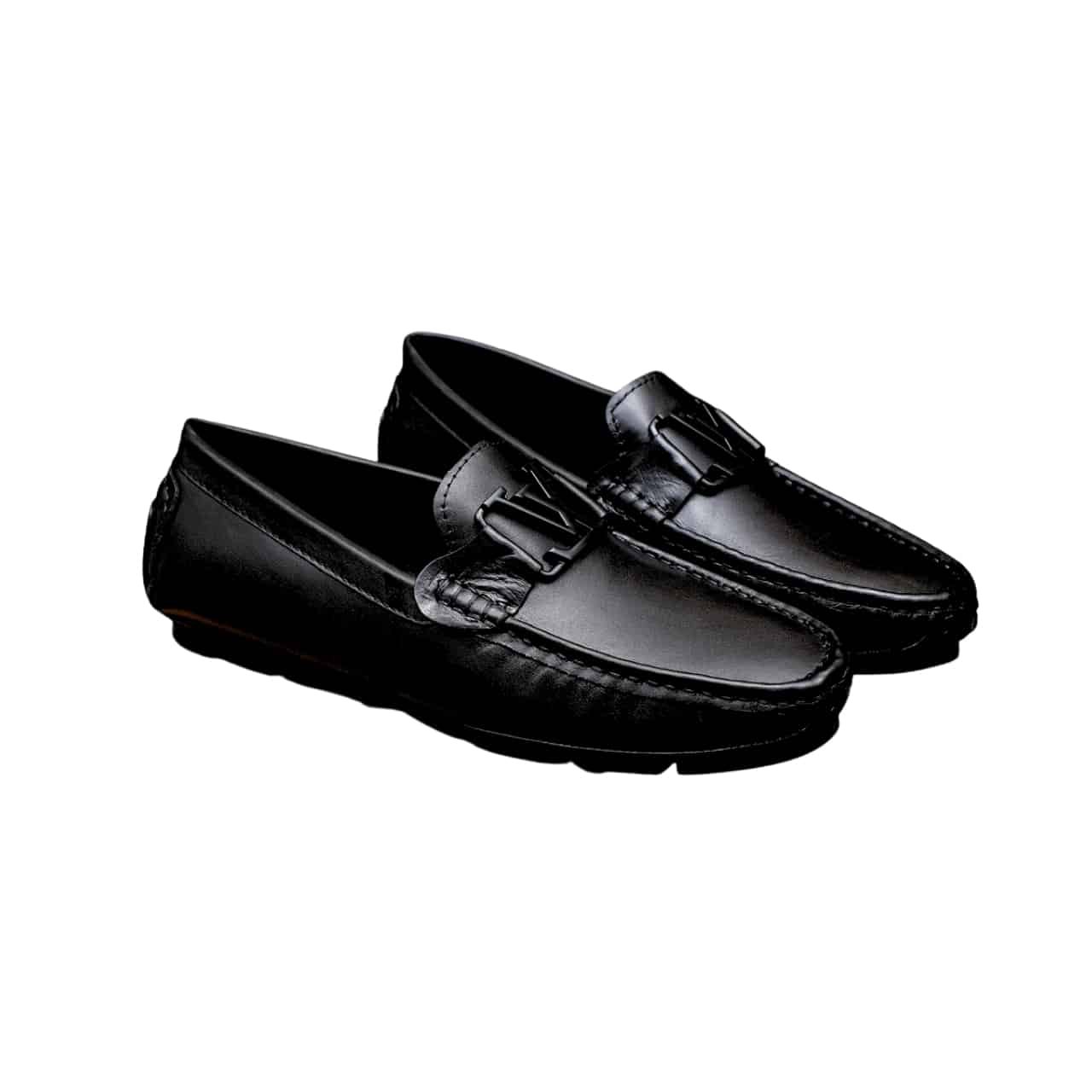 L0vis Vvtt0n Loafer Matte Leather With Lv Logo In Black