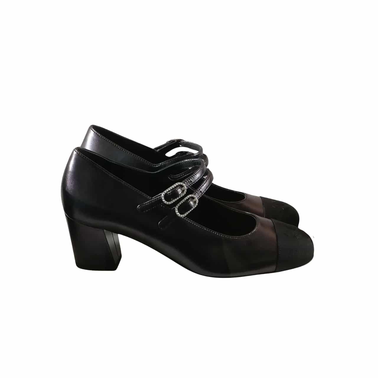 Ch**el Mary Janes And Grosgrain Black G45696 B16524 Nx492