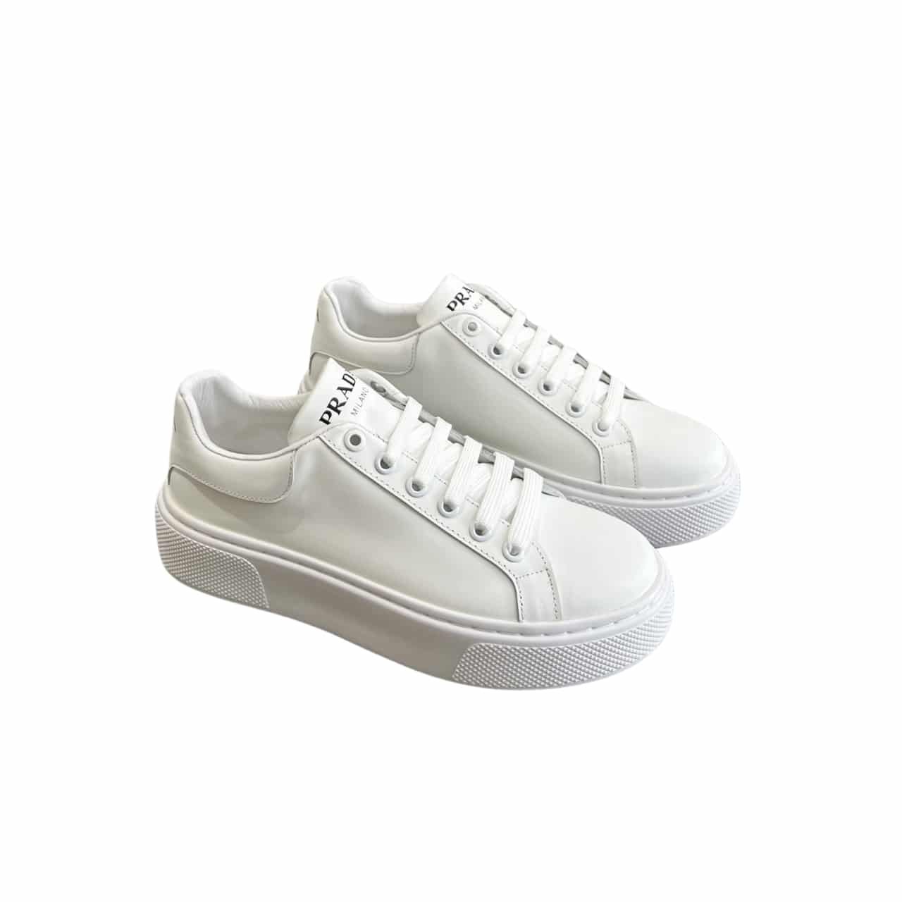 Pra*a Sneaker In White Leather With White