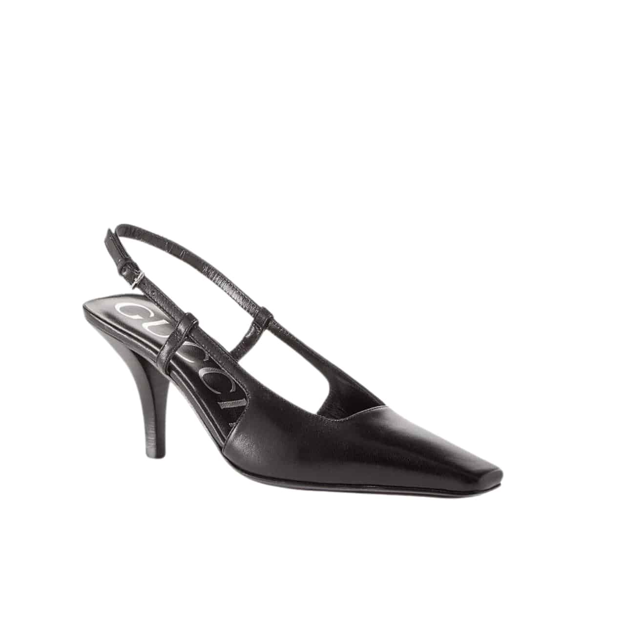 Gvc*1 Women’S Slingback Square Toe Pumps Black