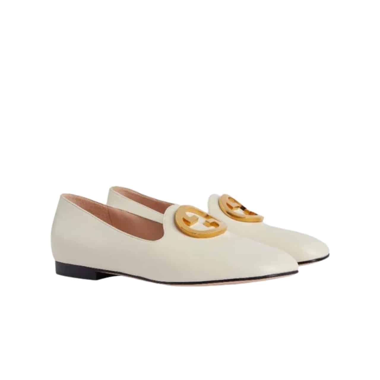 Gvc*1 Logo Plaque Loafers White 723395 C9D00 9022