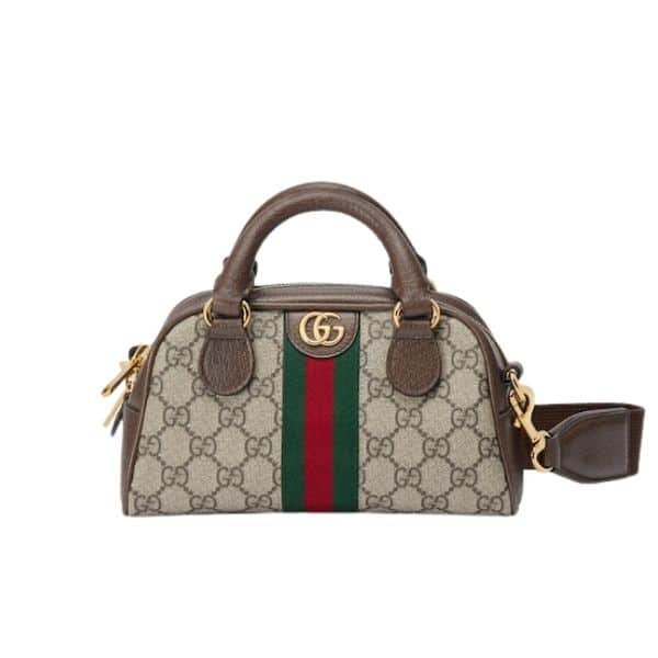 Gvc*1 Ophidia Gg Mini Top Handle Bag Brown 22Cm ‎724606 9C2Sg 8746