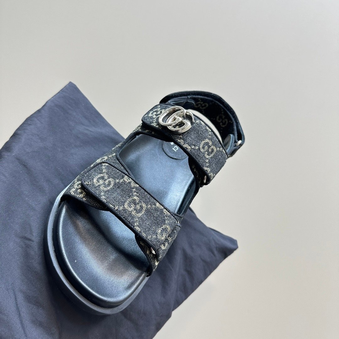 Gvc*1 Double G Sandal Denim 771575 Facvp 8446