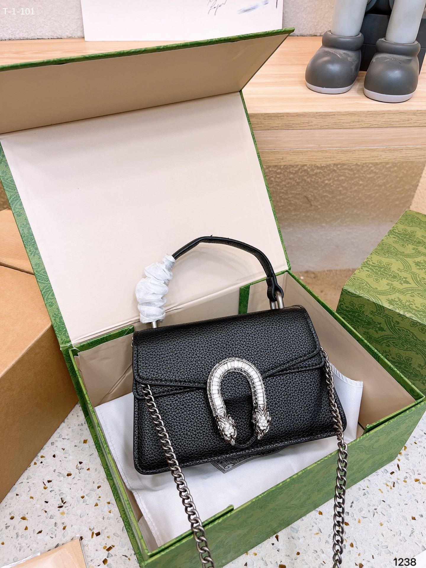 Gvc*1 Dionysus Mini Top Handle Bag Black 18Cm 752029 Caogn 1155