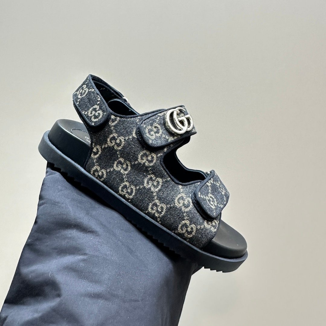 Gvc*1 Double G Sandal Denim 771575 Facvp 8446