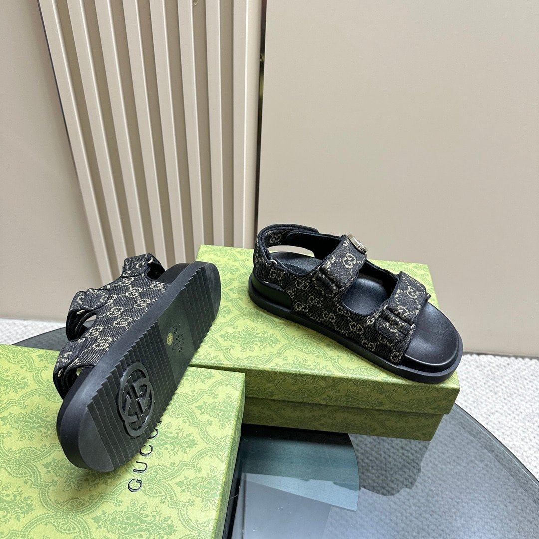 Gvc*1 Double G Sandal Denim 771575 Facvp 8446
