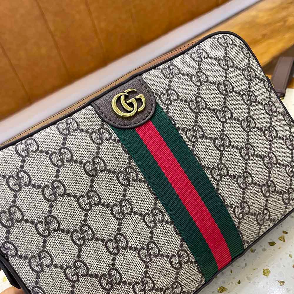 Gvc*1 Ophidia Gg Shoulder Bag Beige Ebony 23.5Cm 699439 9C2St 8920