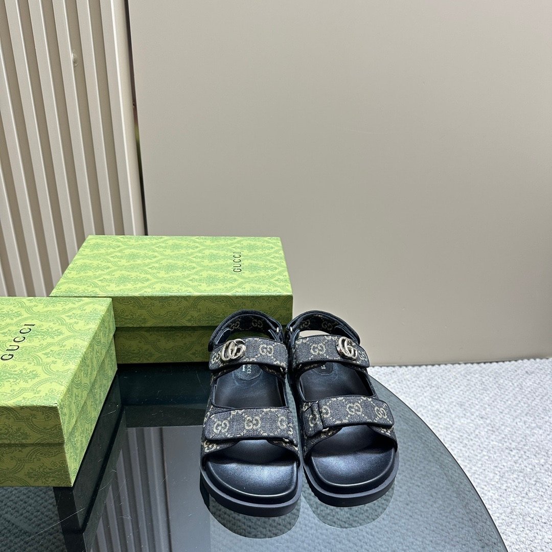 Gvc*1 Double G Sandal Denim 771575 Facvp 8446