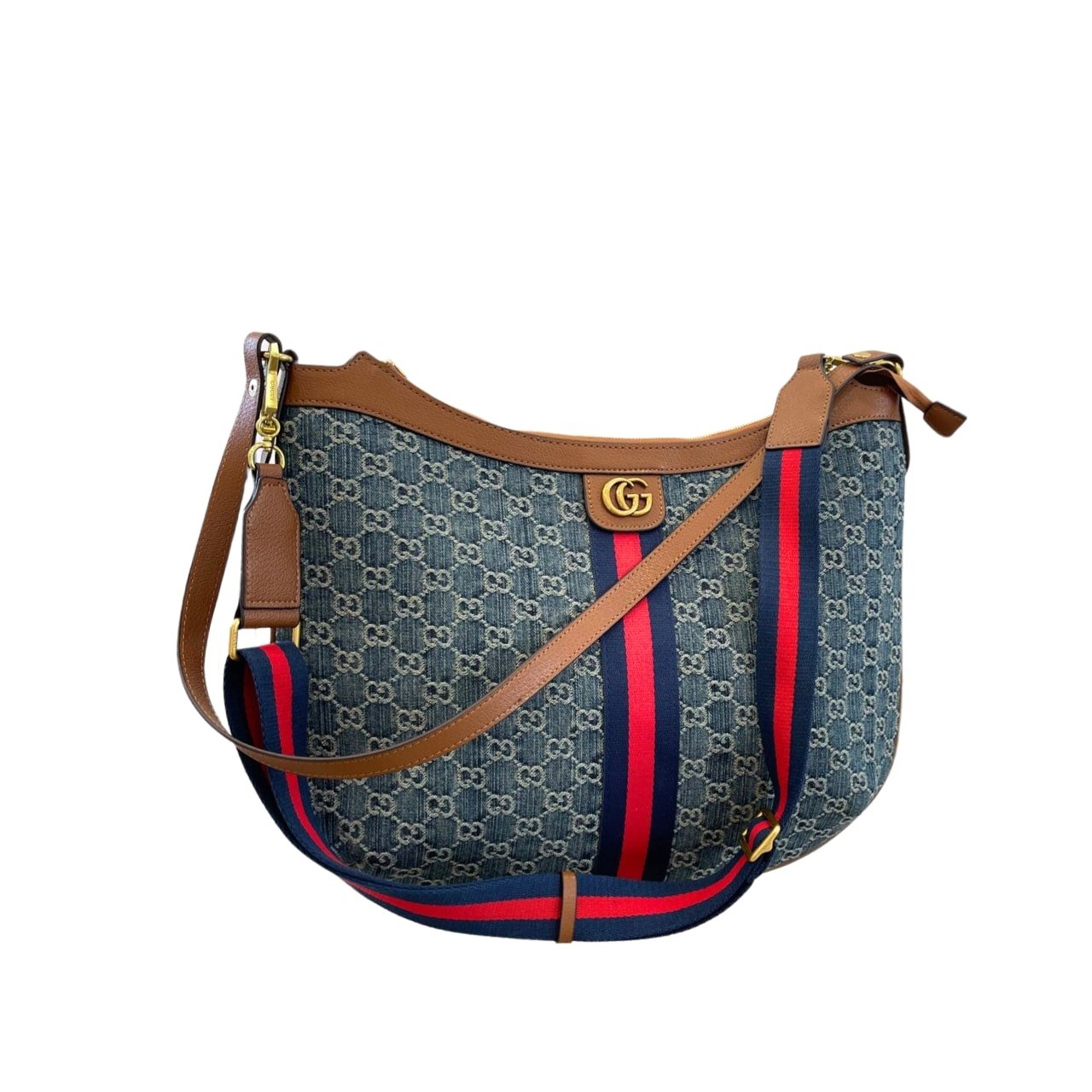 Gvc*1 Ophidia Small Shoulder Bag Blue 42Cm