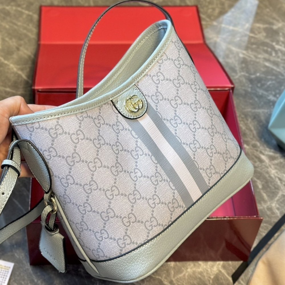 Gvc*1 Ophidia Small Tote Bag Dusty Blue 23Cm ‎765043 Fad04 8741