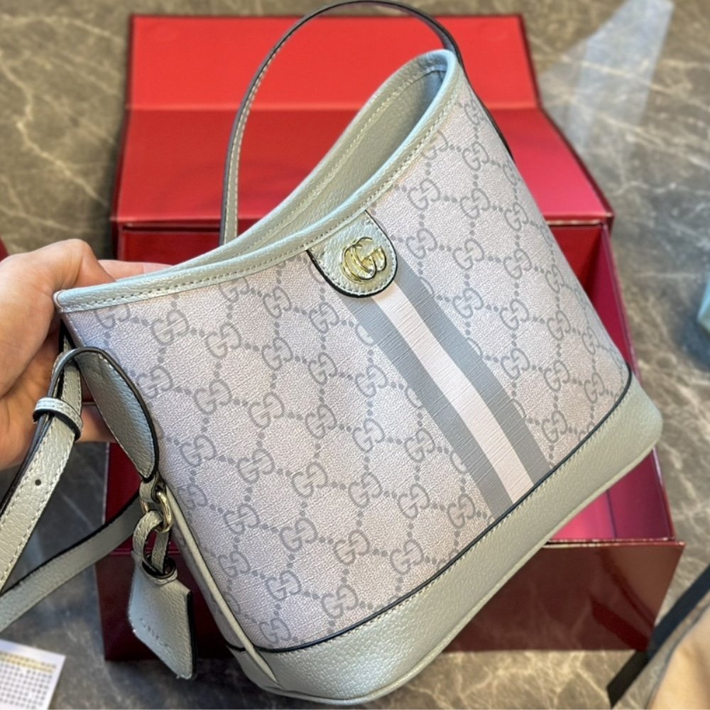 Gvc*1 Ophidia Small Tote Bag Dusty Blue 23Cm ‎765043 Fad04 8741