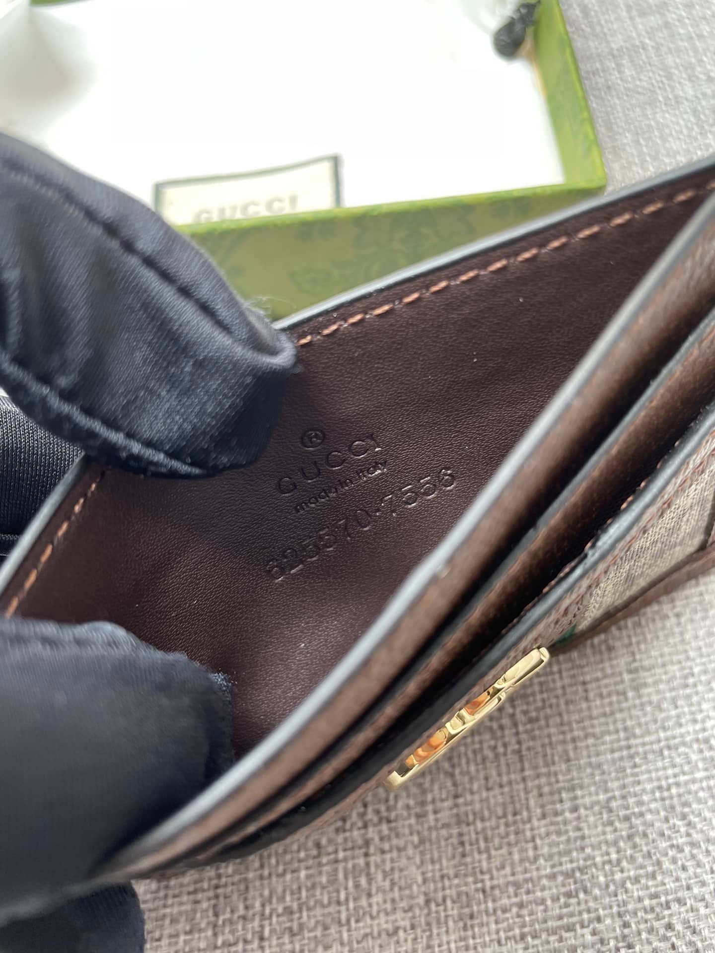 Gvc*1 Ophidia Gg Card Case Monogram Brown 10Cm 523159 96Iwg 8745