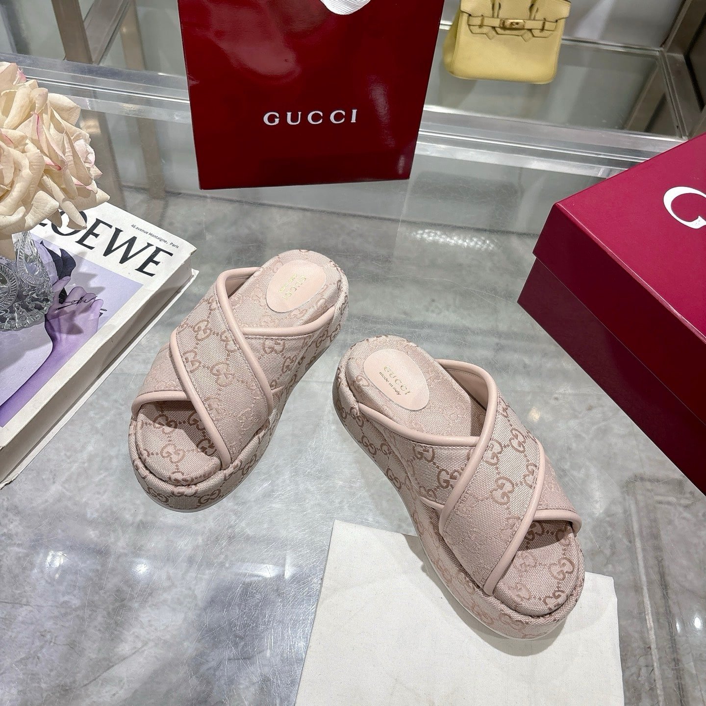Gvc*1 Women’s Gg Platform Sandal Light Pink 816798 Fad9D 6845