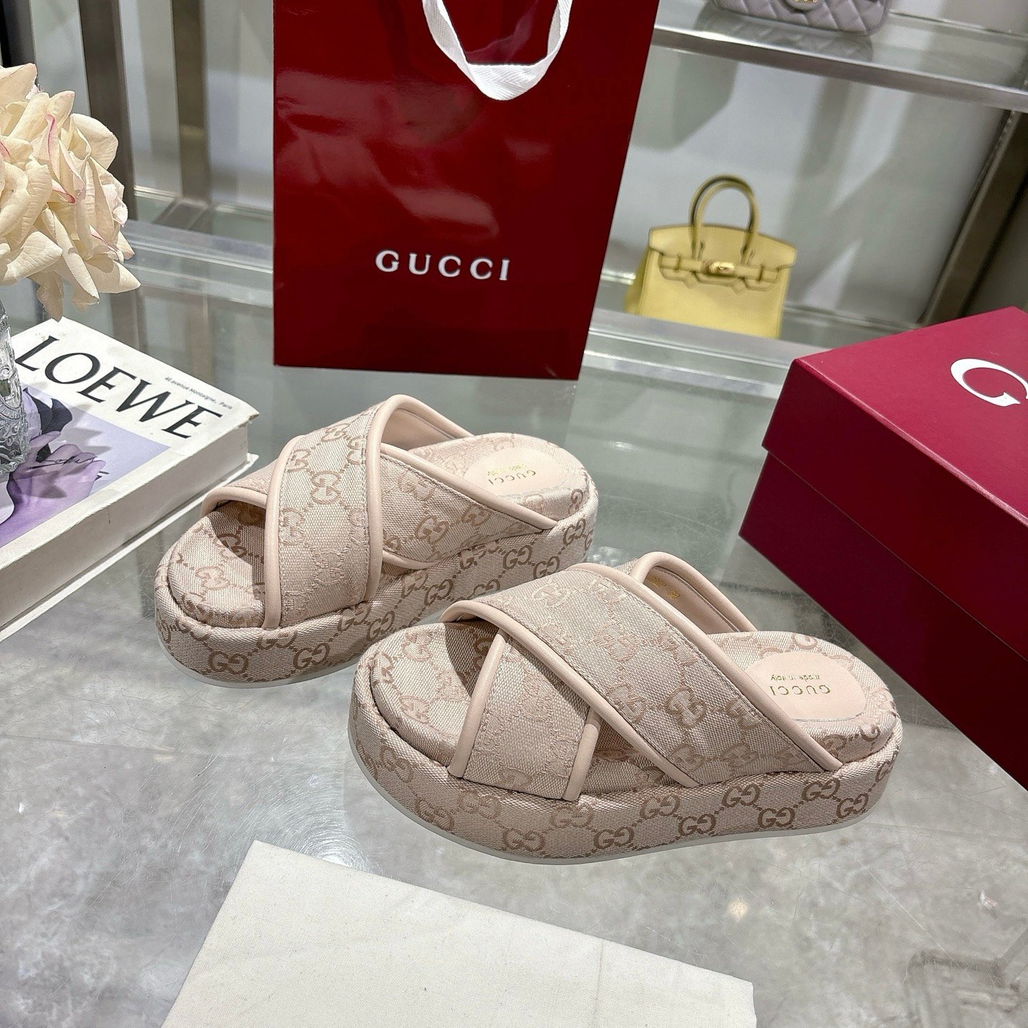 Gvc*1 Women’s Gg Platform Sandal Light Pink 816798 Fad9D 6845