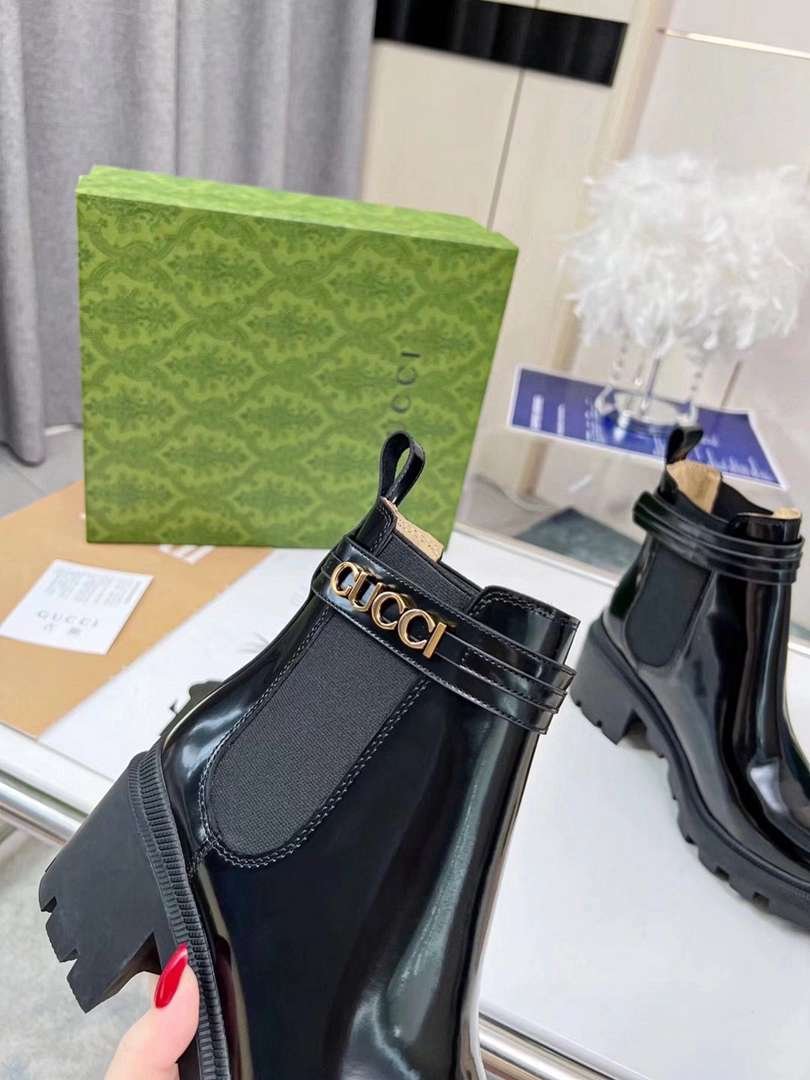 Gvc*1 Mid Heel Boot With Logo Black‎ 734909 Aabk6 1000
