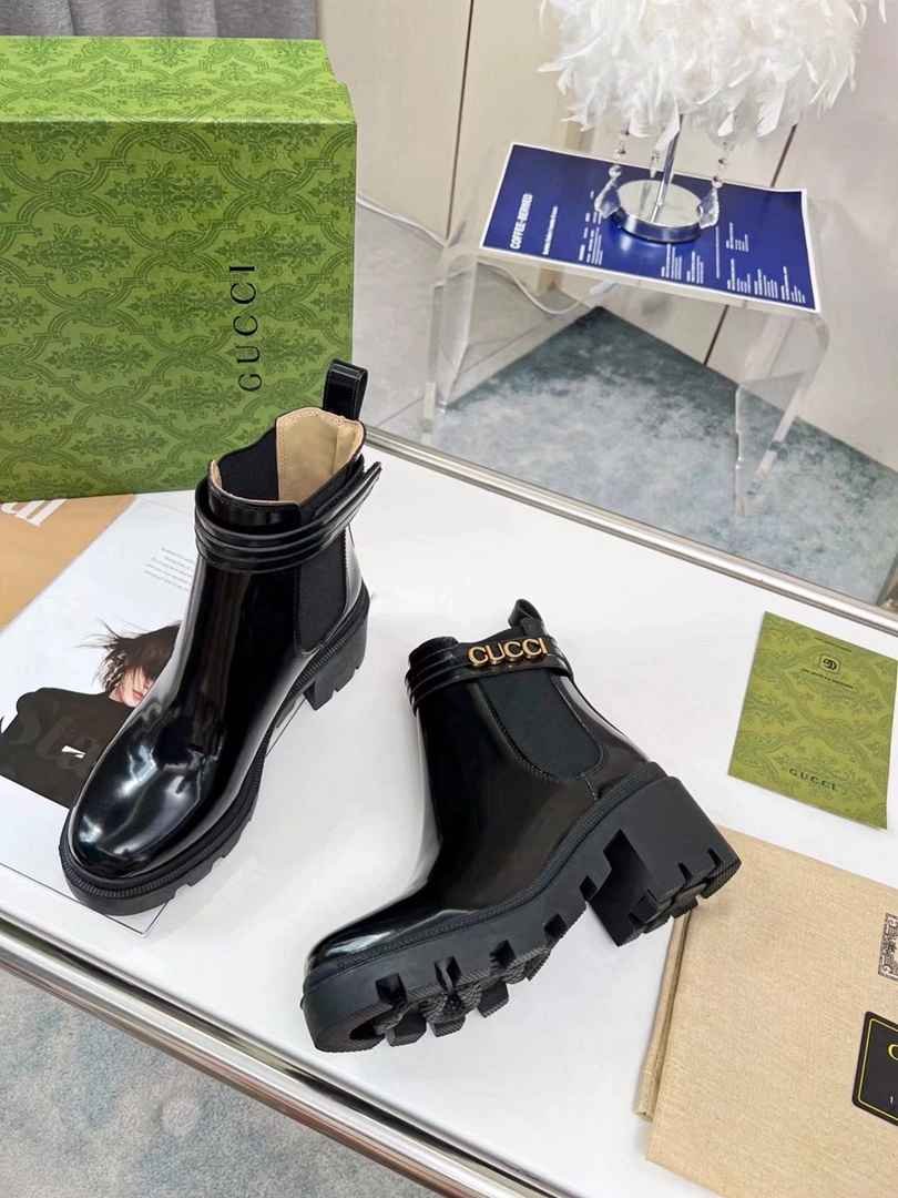 Gvc*1 Mid Heel Boot With Logo Black‎ 734909 Aabk6 1000