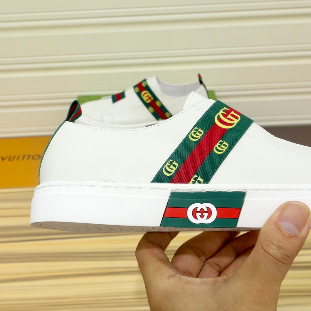 Gvc*1 Gg Slip On Sneaker Leather White