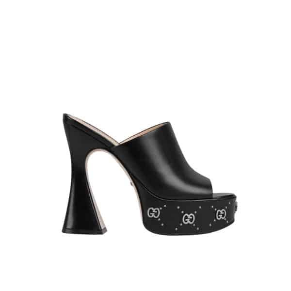 Gvc*1 Women’S Platform Slide Sandal Black 740426 C9D00 1000