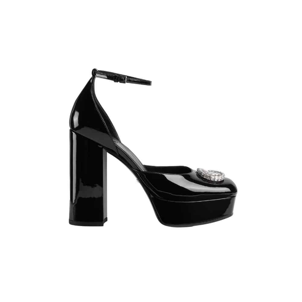Gvc*1 Women’S Platform Pump With Double G Black 762386 Bnc00 1000