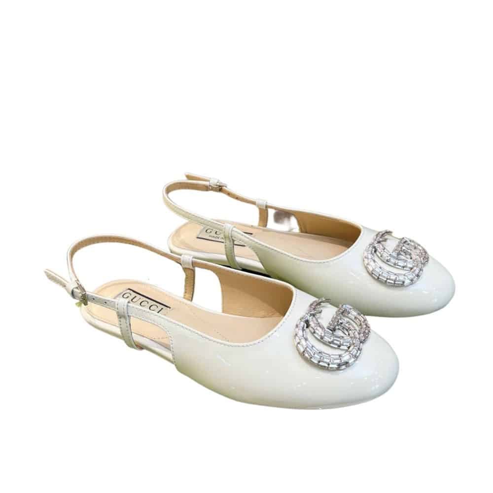 Gvc*1 Gg Crystal Slingback White