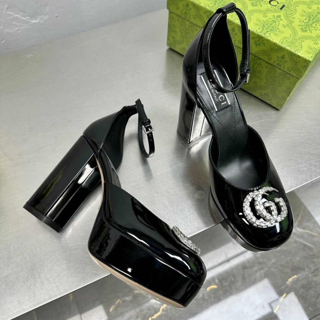 Gvc*1 Women’S Platform Pump With Double G Black 762386 Bnc00 1000