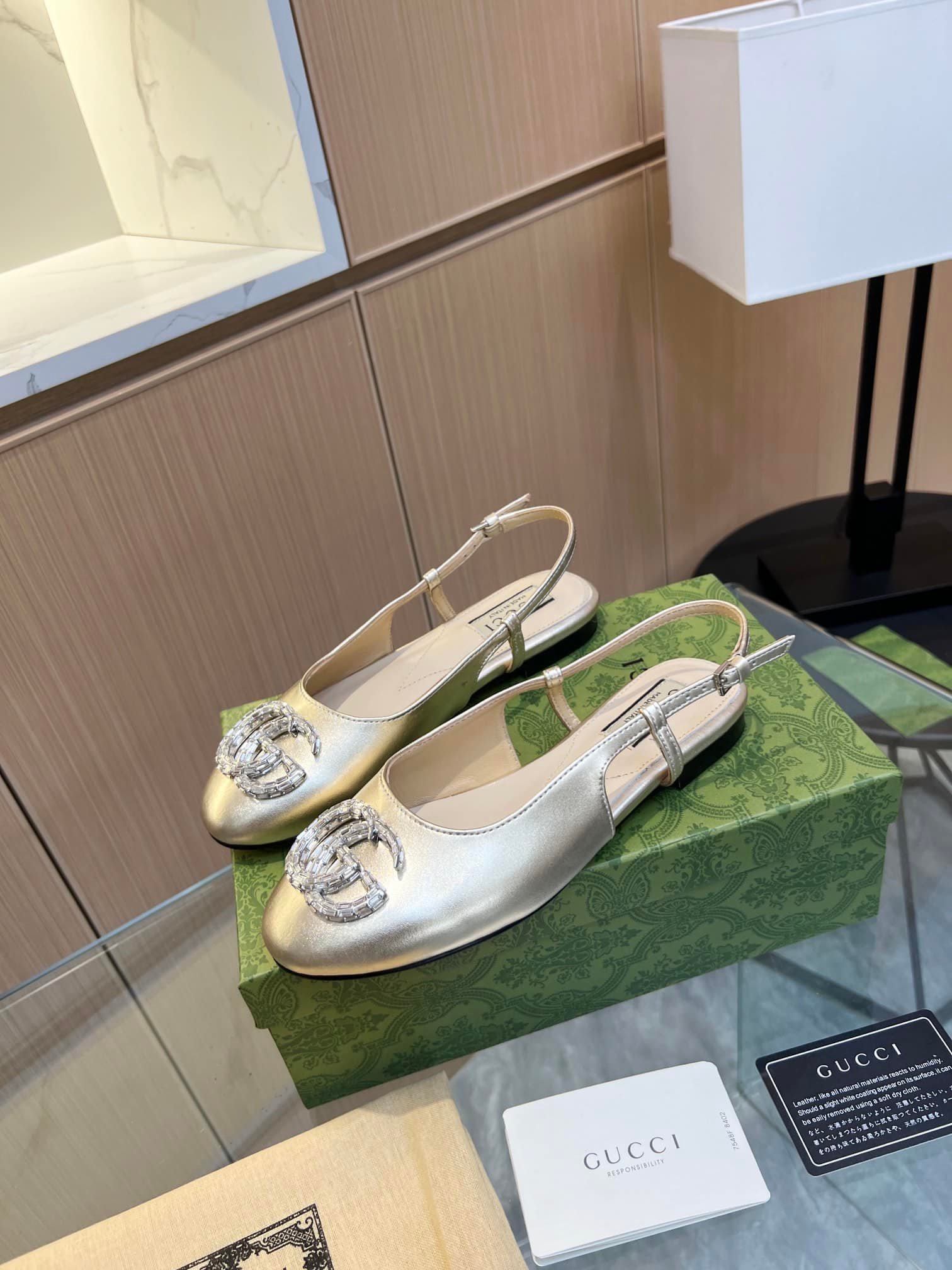 Gvc*1 Gg Crystal Slingback Silver