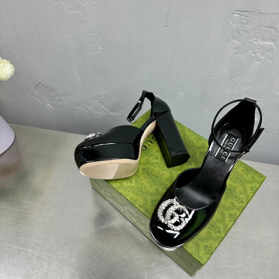 Gvc*1 Women’S Platform Pump With Double G Black 762386 Bnc00 1000
