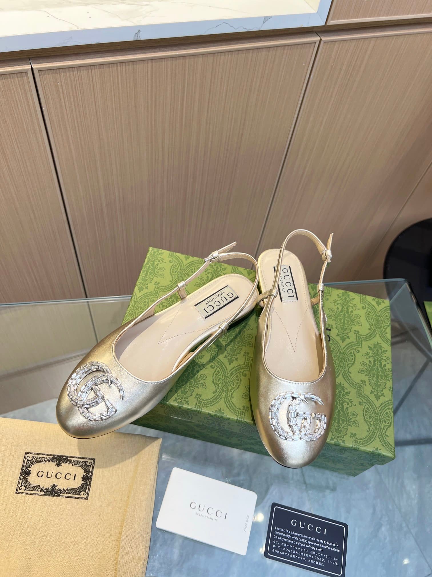 Gvc*1 Gg Crystal Slingback Silver