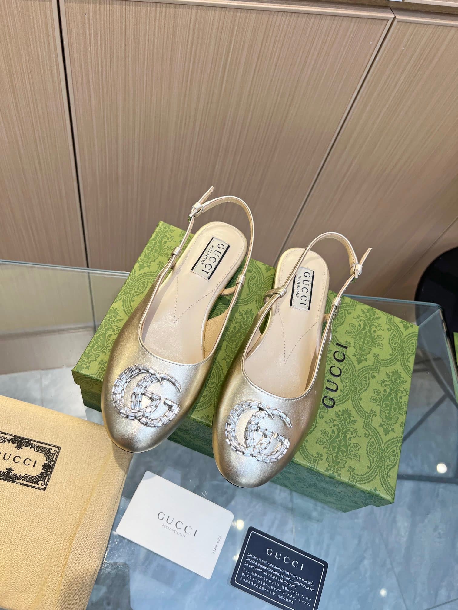 Gvc*1 Gg Crystal Slingback Silver