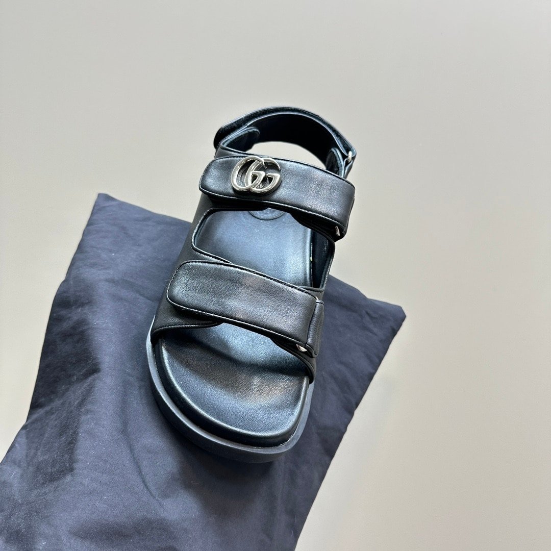 Gvc*1 Double G Sandal Black 771578 Bko00 1000