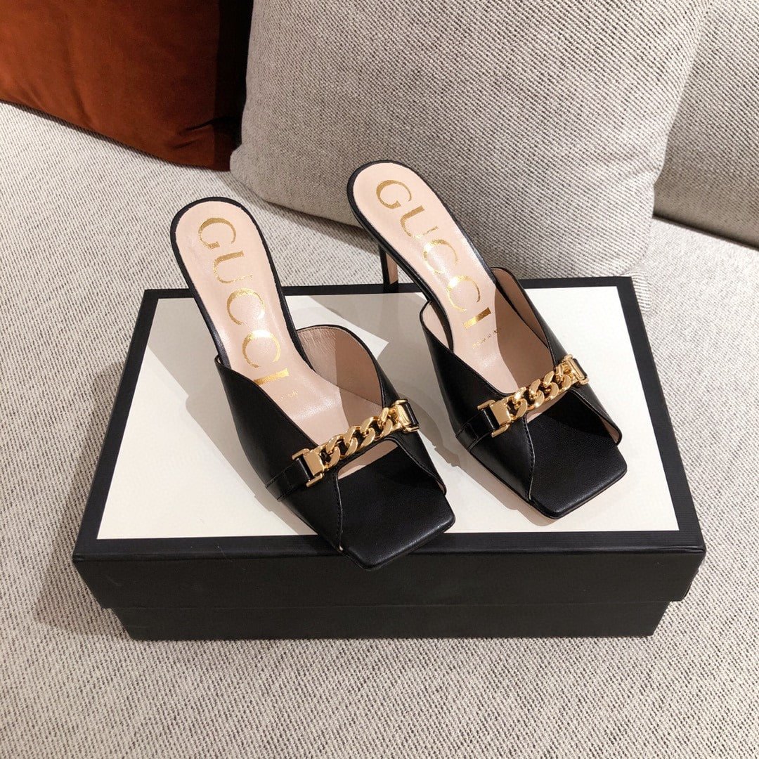 Gvc*1 Sylvie Chain Mule Sandals Black