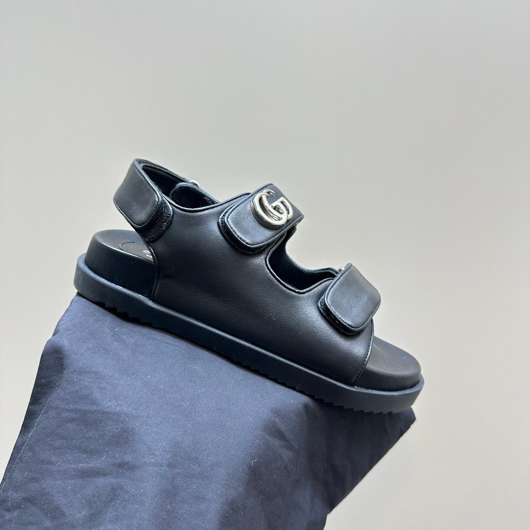 Gvc*1 Double G Sandal Black 771578 Bko00 1000
