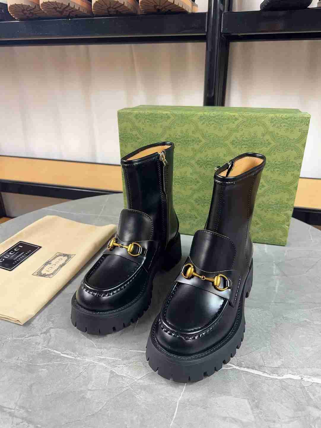 Gvc*1 Horsebit Ankle Boots Leather Black