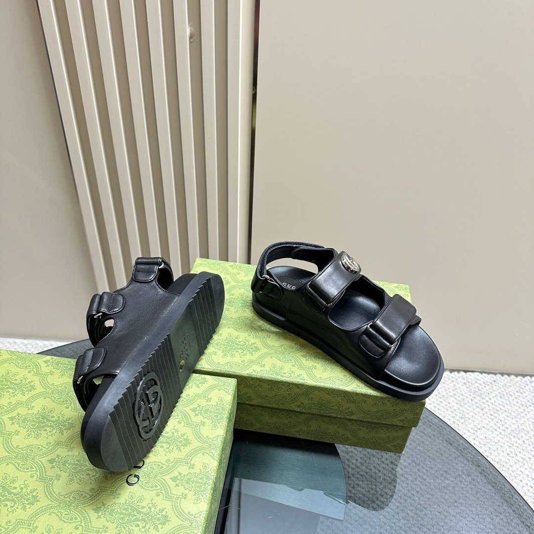 Gvc*1 Double G Sandal Black 771578 Bko00 1000