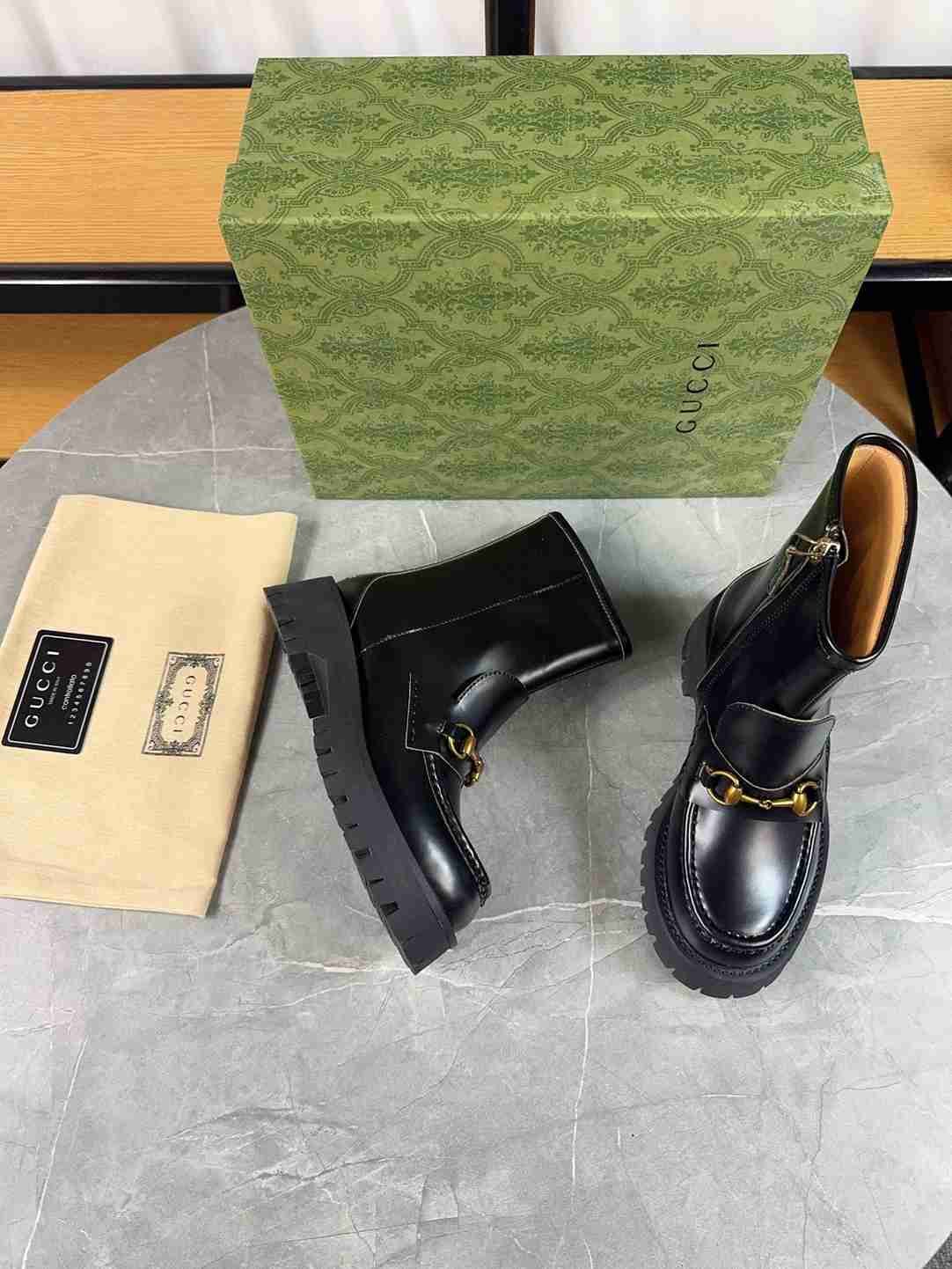 Gvc*1 Horsebit Ankle Boots Leather Black