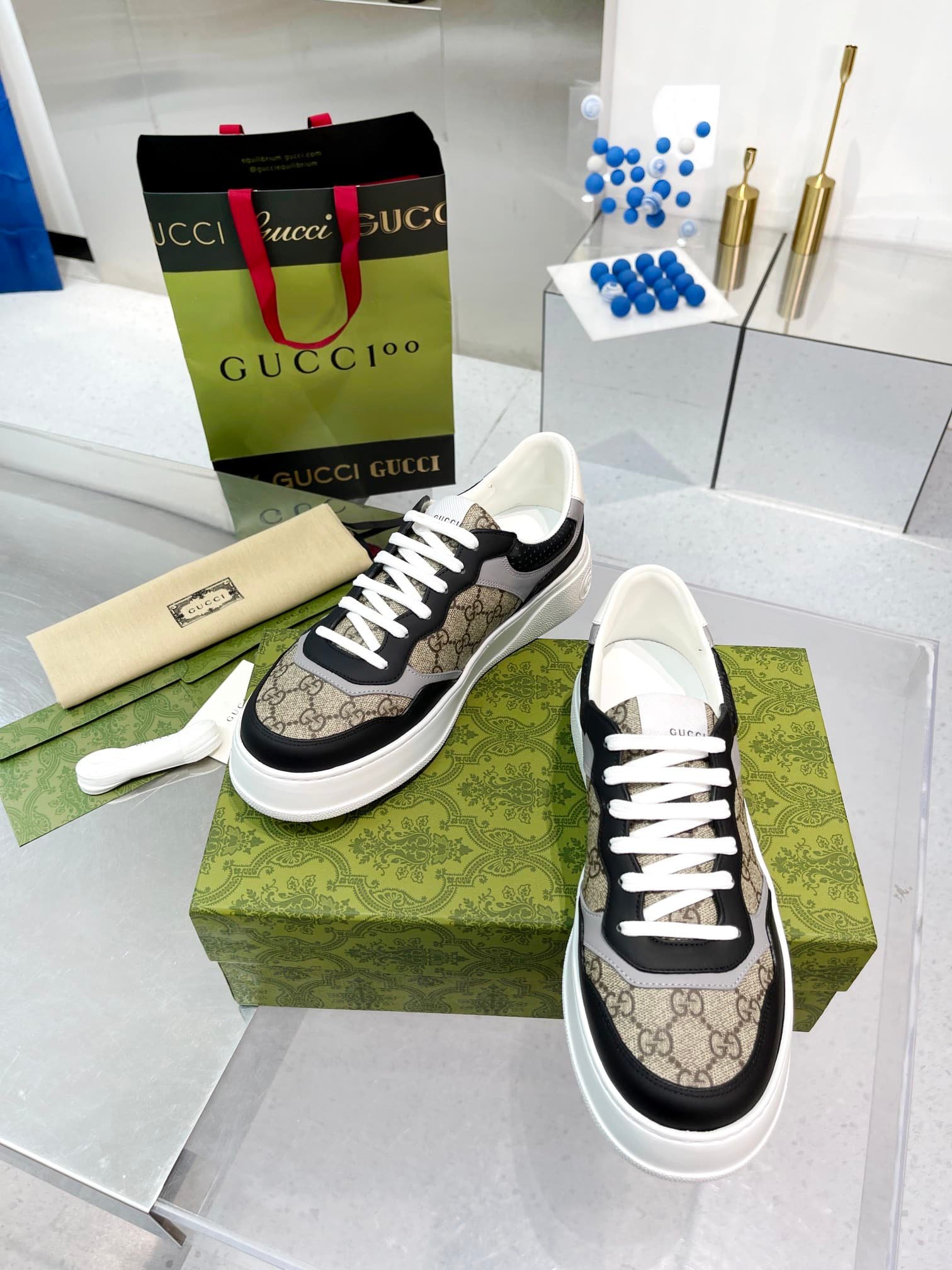 Gvc*1 Men’S Gg Trainer Svp*me Canvas Beige 669582 Upga0 1080