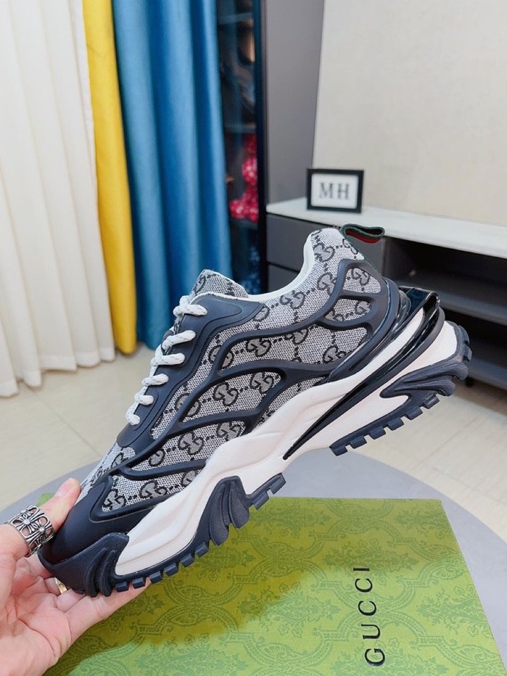 Gvc*1 Gg Men’S Sneaker Rubber Leather Grey