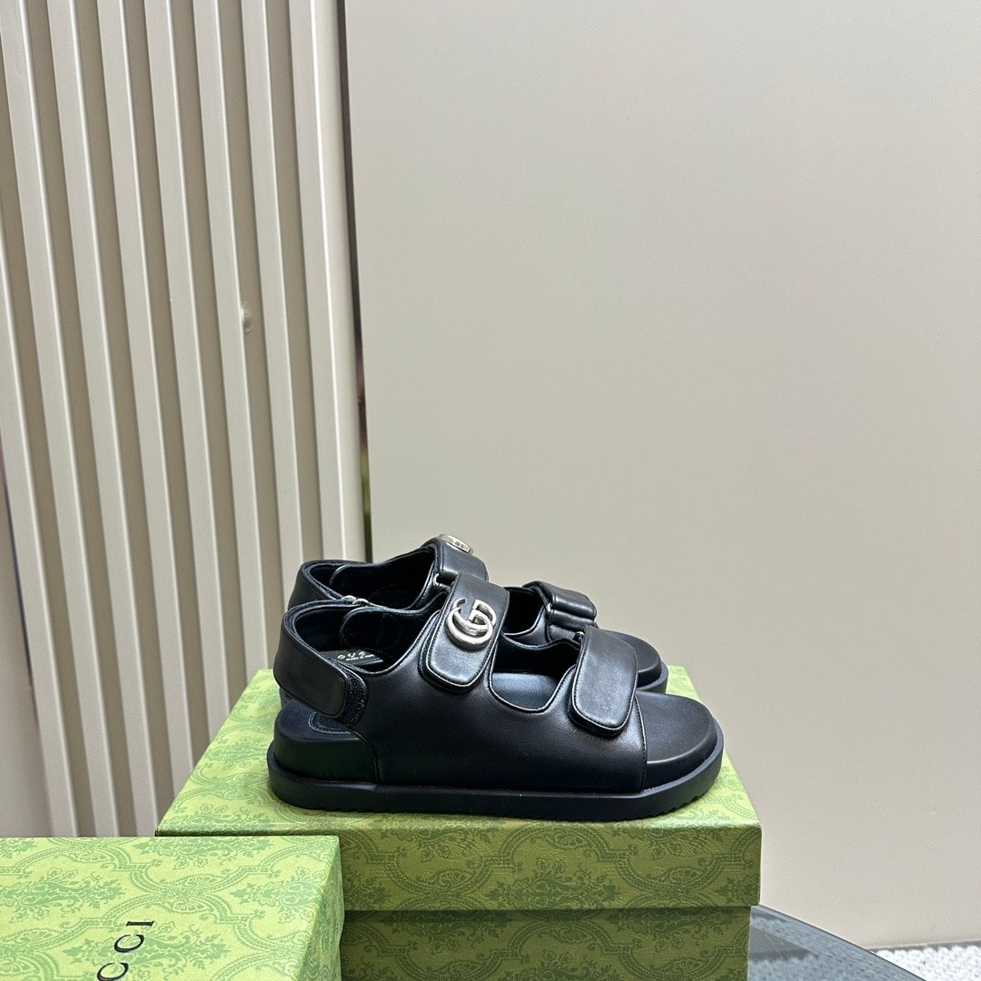 Gvc*1 Double G Sandal Black 771578 Bko00 1000
