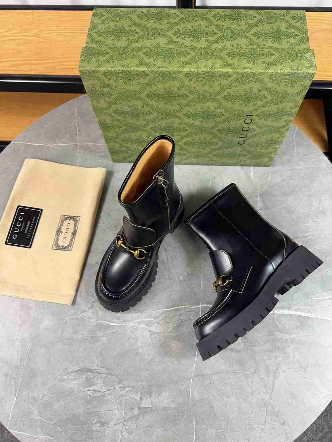 Gvc*1 Horsebit Ankle Boots Leather Black