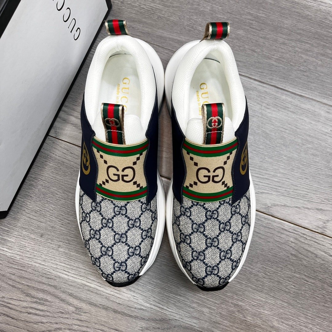 Gvc*1 Sneaker Gg Canvas Blue White