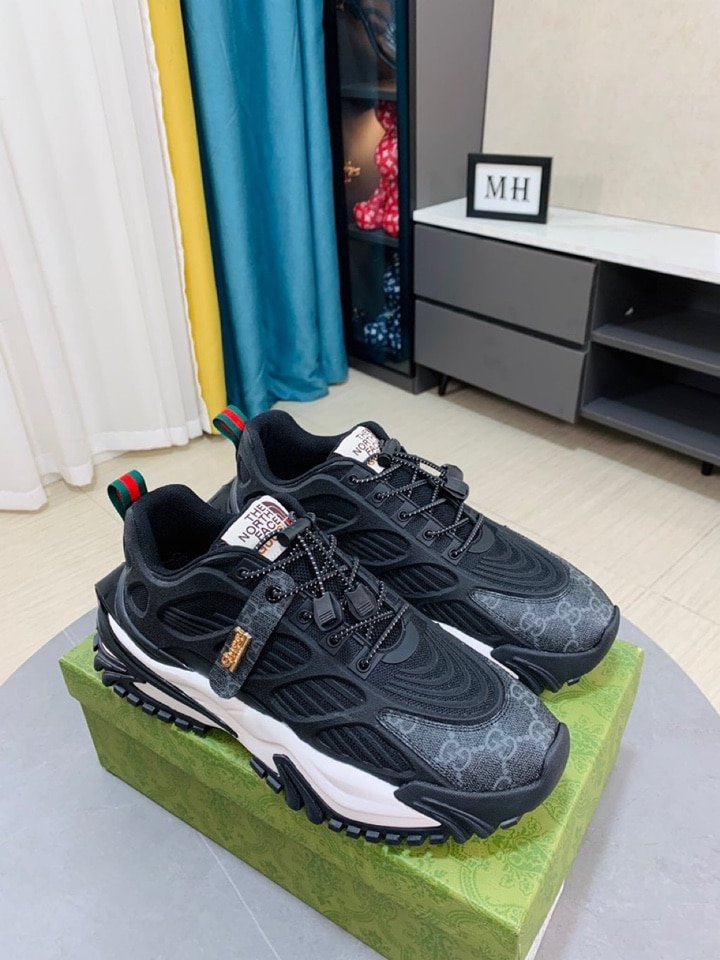 Gvc*1 Gg Men’S Sneaker Rubber Leather Black